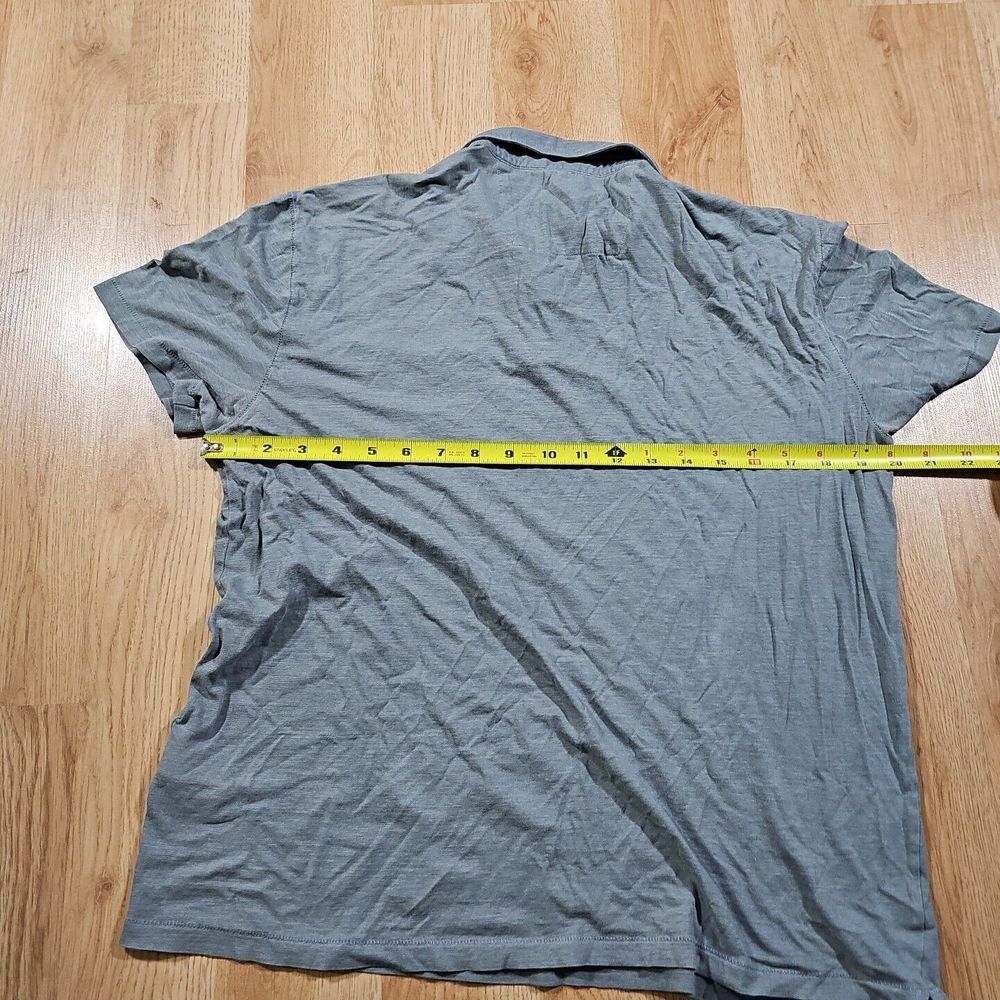John Varvatos Shirt mens MEDIUM short Sleave Blue‎ Athletic fit Pocket Polo Golf - Picture 5 of 9